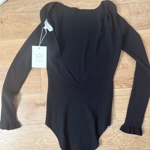 SÉZANE nwt Black Long Sleeve Bodysuit